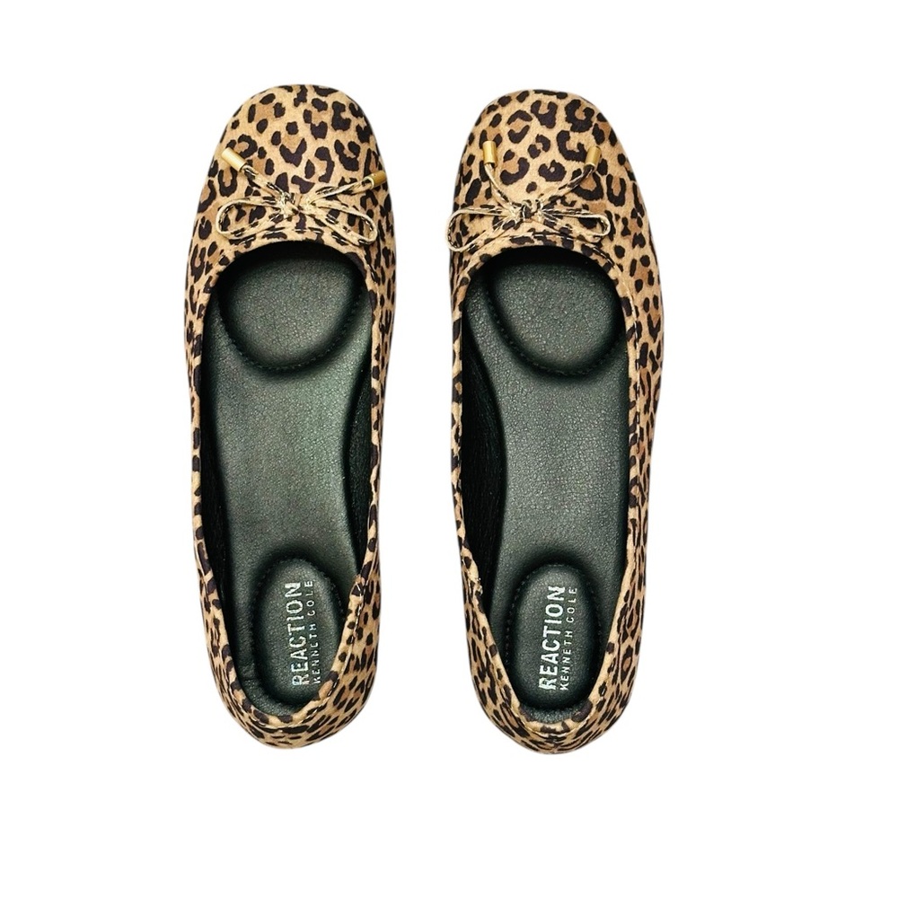 Kenneth Cole REACTION Elstree Ballet Flats Leopard Print Size 10 - Picture 2 of 14